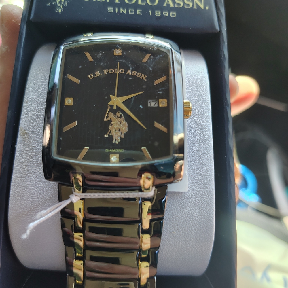 U.S. Polo Assn. Black and Gold Men's Watch